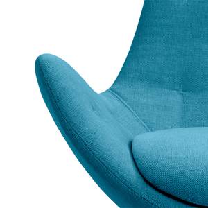 Fauteuil Houston IV geweven stof Geweven stof Anda II: Turquoise - Roestvrij staal