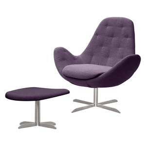 Sessel Houston IV Webstoff Webstoff Anda II: Violett - Edelstahl