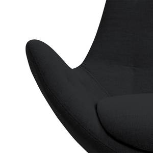 Fauteuil Houston IV Tissu Tissu Saia: Anthracite - Acier inoxydable