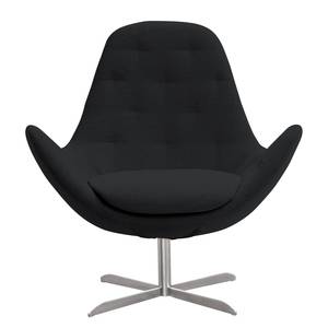 Fauteuil Houston IV Tissu Tissu Saia: Anthracite - Acier inoxydable