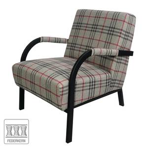 Fauteuil Hoxie Tissu - Gris clair / Gris foncé