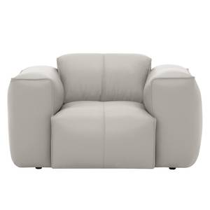 Fauteuil Hudson Tissu Cuir véritable Neka : Gris clair