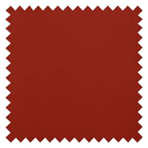 Fauteuil Hudson Tissu Cuir véritable Neka : Rouge