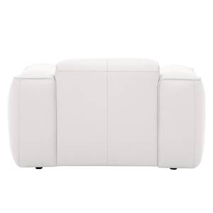 Fauteuil Hudson Tissu Cuir véritable Neka : Blanc