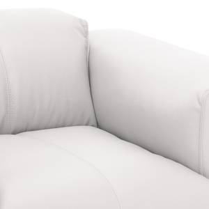 Fauteuil Hudson Tissu Cuir véritable Neka : Blanc