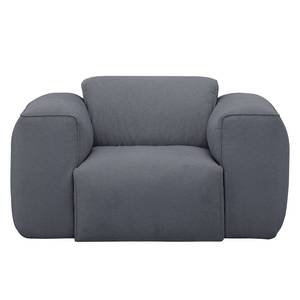 Fauteuil Hudson geweven stof Geweven stof Milan: Antraciet