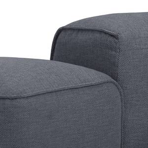 Fauteuil Hudson geweven stof Geweven stof Milan: Antraciet