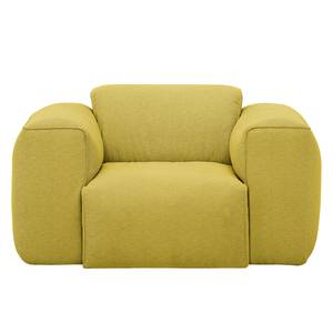 Fauteuil Hudson geweven stof Geweven stof Milan: Geel