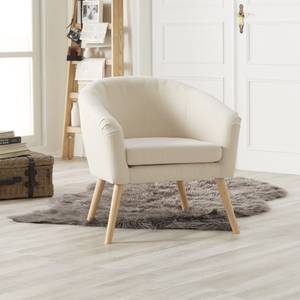 Sessel Ida II Webstoff Creme