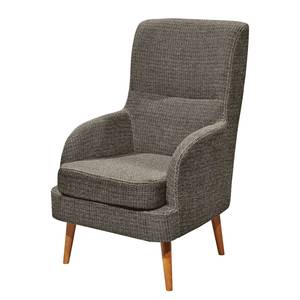 Fauteuil Jaren geweven stof - Bruin/grijs