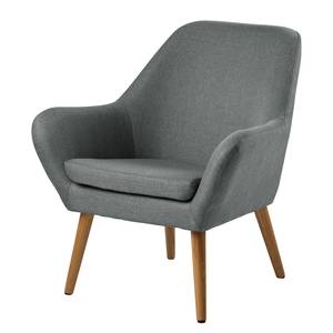 Fauteuil Jenks geweven stof - Lichtgrijs