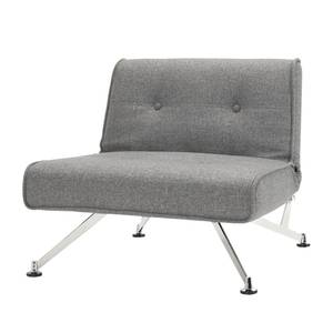 Fauteuil Clubber Tissu - Gris - Sans accoudoirs