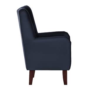 Fauteuil Karla Tissu bleu foncé