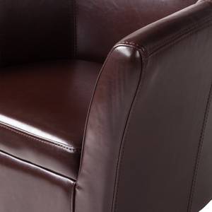 Fauteuil Kingston Cuir synthétique marron / marron clair