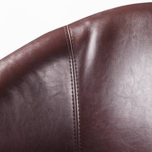 Fauteuil Kingston bruin kunstleer/lichtbruin