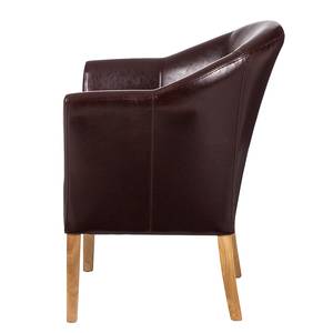 Fauteuil Kingston Cuir synthétique marron / Nature