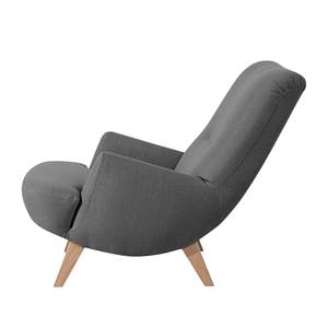 Sessel Kiruna (mit Hocker) Webstoff Anthrazit