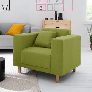 Fauteuil KiYDOO relax geweven stof - Lindegroen