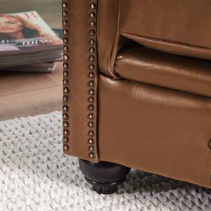 Fauteuil Knighton Cuir véritable - Marron