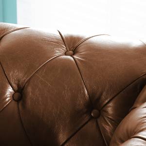 Fauteuil Knighton echt leer - bruin