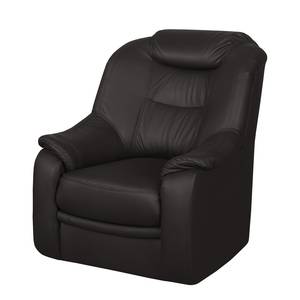 Fauteuil Lakin Imitation cuir Marron foncé