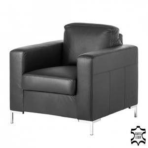 Fauteuil Lampone Cuir véritable noir