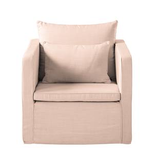 Fauteuil Lavina geweven stof - Stof Moretey: Roze