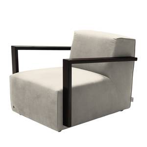 Fauteuil Lazy antiekleren look - Beige - Met hocker