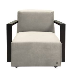 Fauteuil Lazy Imitation cuir aspect vieilli - Beige - Sans repose-pieds