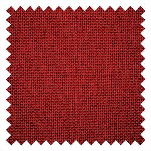 Fauteuil Lazy Tissu structuré - Rouge - Avec repose-pieds