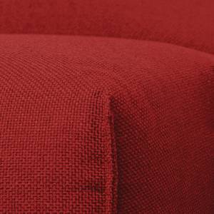 Fauteuil Lazy structuurstof - Rood - Met hocker