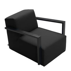 Fauteuil Lazy Tissu structuré - Anthracite - Sans repose-pieds