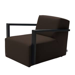 Fauteuil Lazy Tissu structuré - Marron - Sans repose-pieds