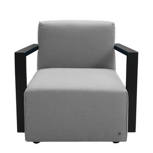 Fauteuil Lazy Tissu structuré - Gris clair - Sans repose-pieds