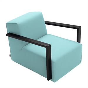 Fauteuil Lazy structuurstof - Hemelsblauw - Zonder hocker