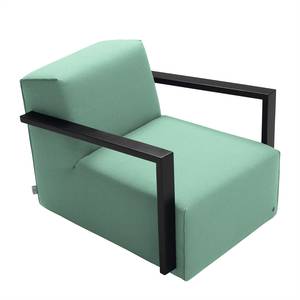 Fauteuil Lazy structuurstof - Mintkleurig - Zonder hocker