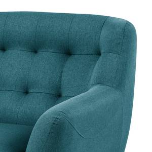 Fauteuil Lemvig geweven stof - Donkerblauw