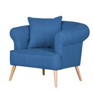 Fauteuil Lilou geweven stof - Zeeblauw