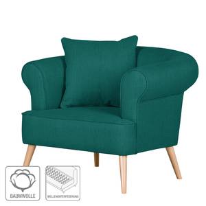 Fauteuil Lilou geweven stof - Turquoise Green