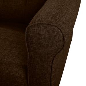 Fauteuil Lincia vlakweefsel Donkerbruin - Donkerbruin