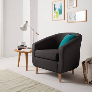 Fauteuil Little weefstof donkergrijs