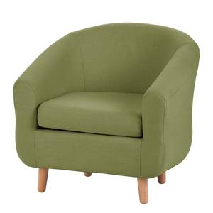 Fauteuil Little weefstof olijfgroen