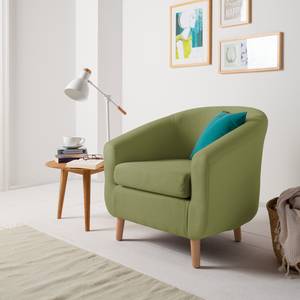 Fauteuil Little weefstof olijfgroen