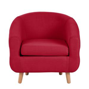 Fauteuil Little weefstof rood