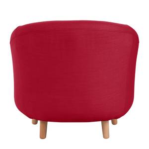 Fauteuil Little weefstof rood