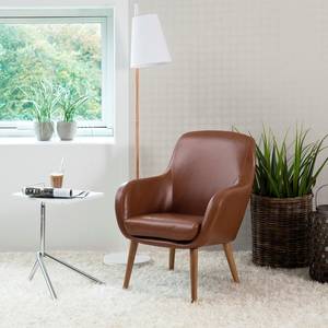 Fauteuil Livengood Imitation cuir Marron