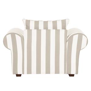 Fauteuil Colmar beige gestreepte geweven stof