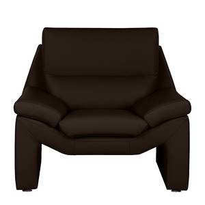 Fauteuil Longford donkerbruin echt leer