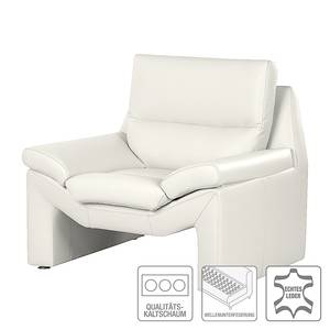 Fauteuil Longford Cuir véritable blanc