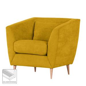 Fauteuil Lorneville geweven stof - Mosterdgeel